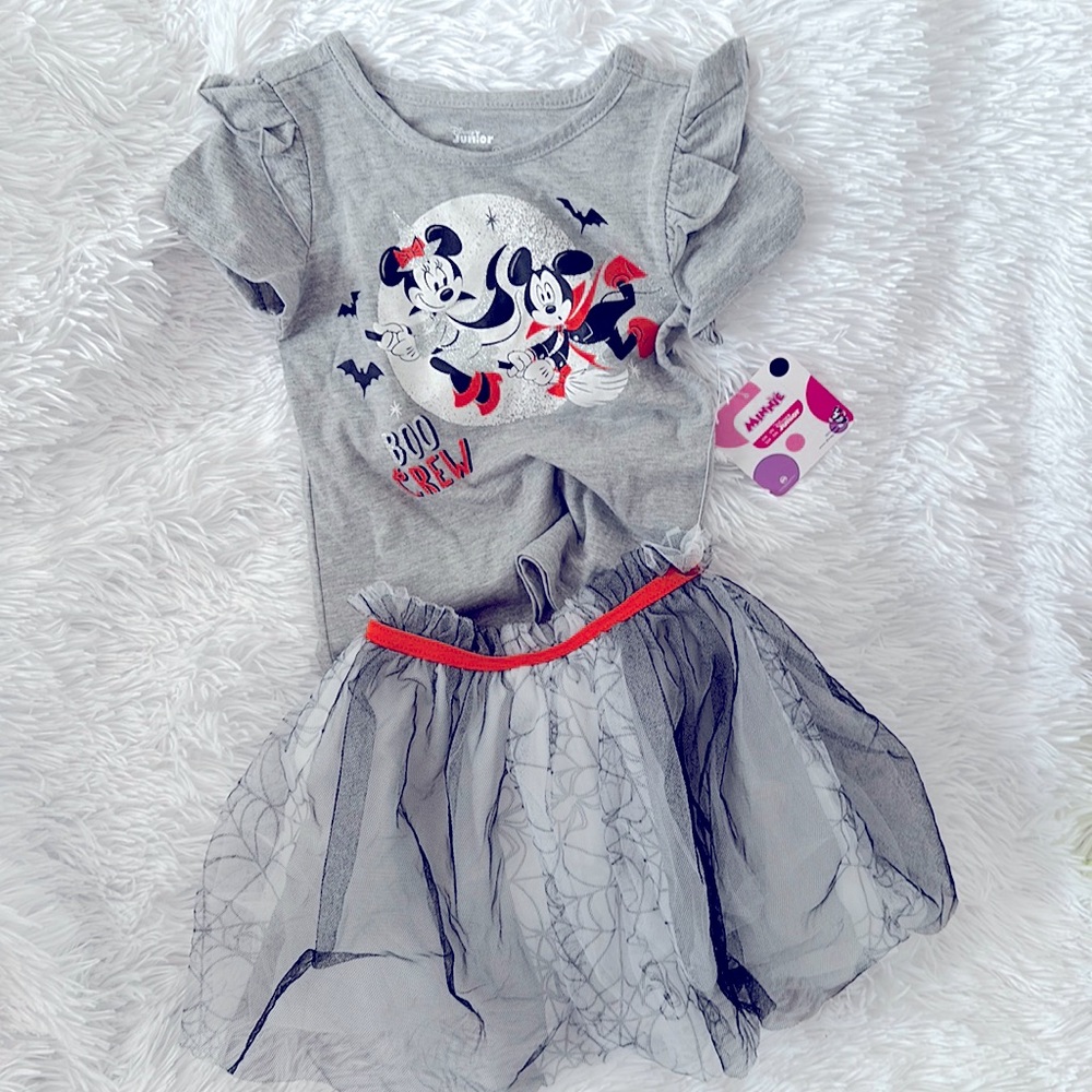 🆕 Disney Boo Crew Shirt and Tutu Set